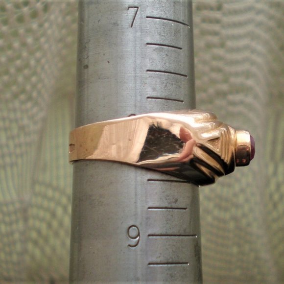 NEW OLD STOCK NWT Russian USSR Solid 14K 585 Rose Pink Gold Pink Tourmaline RING - Picture 11 of 11